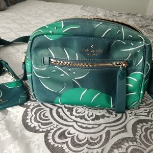 Kate Spade Green Tropical Crossbody Bag